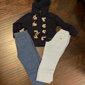 size 3T boys Ralph Lauren jacket, j Bailey and Crewcut pants LOT. GUC